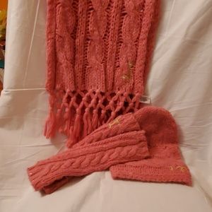 Juicy Couture Hat, Scarf, and Glove Set